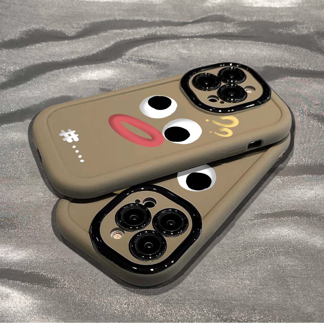 问号表情适用小米oppovivo华为苹果15Promax趣味手机壳泡芙壳