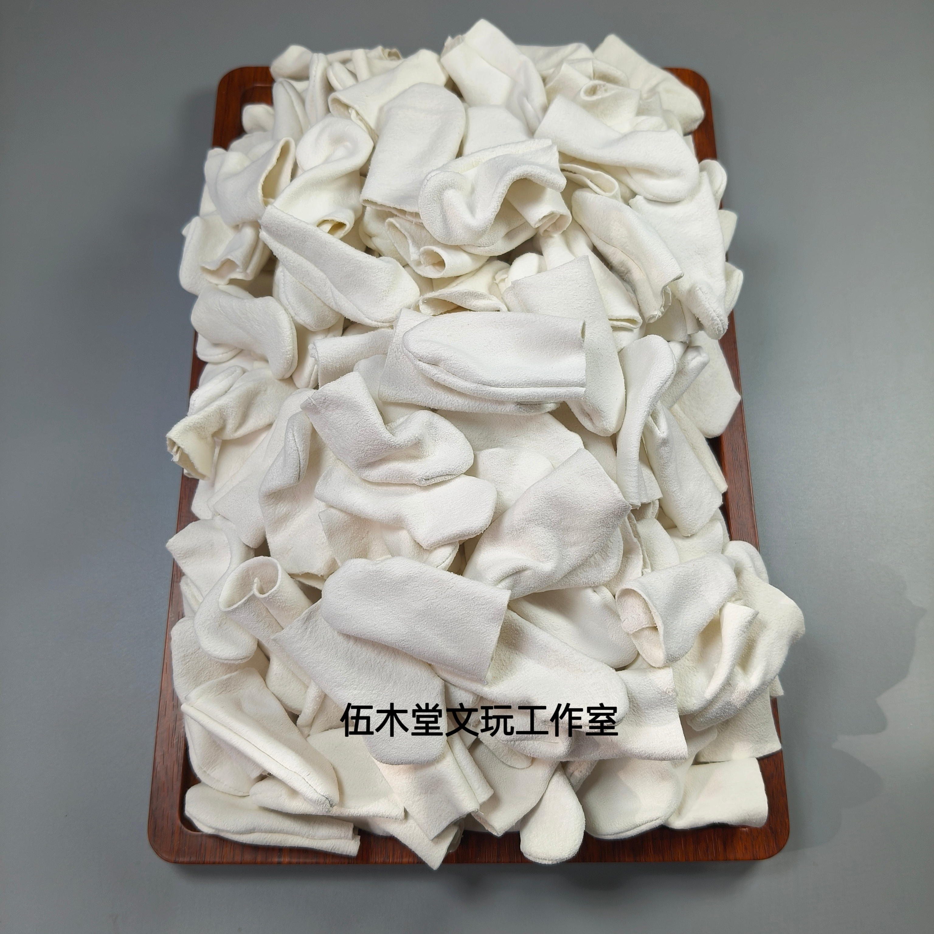 麂皮文玩指套 核桃金刚星月猴头手串把玩护指快速包浆刮瓷上亮/