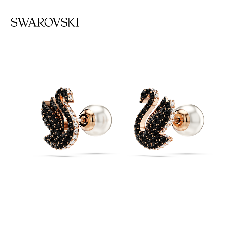 Swarovski/施华洛世奇 合金仿水晶耳饰 爆款穿搭天鹅耳钉百搭轻奢