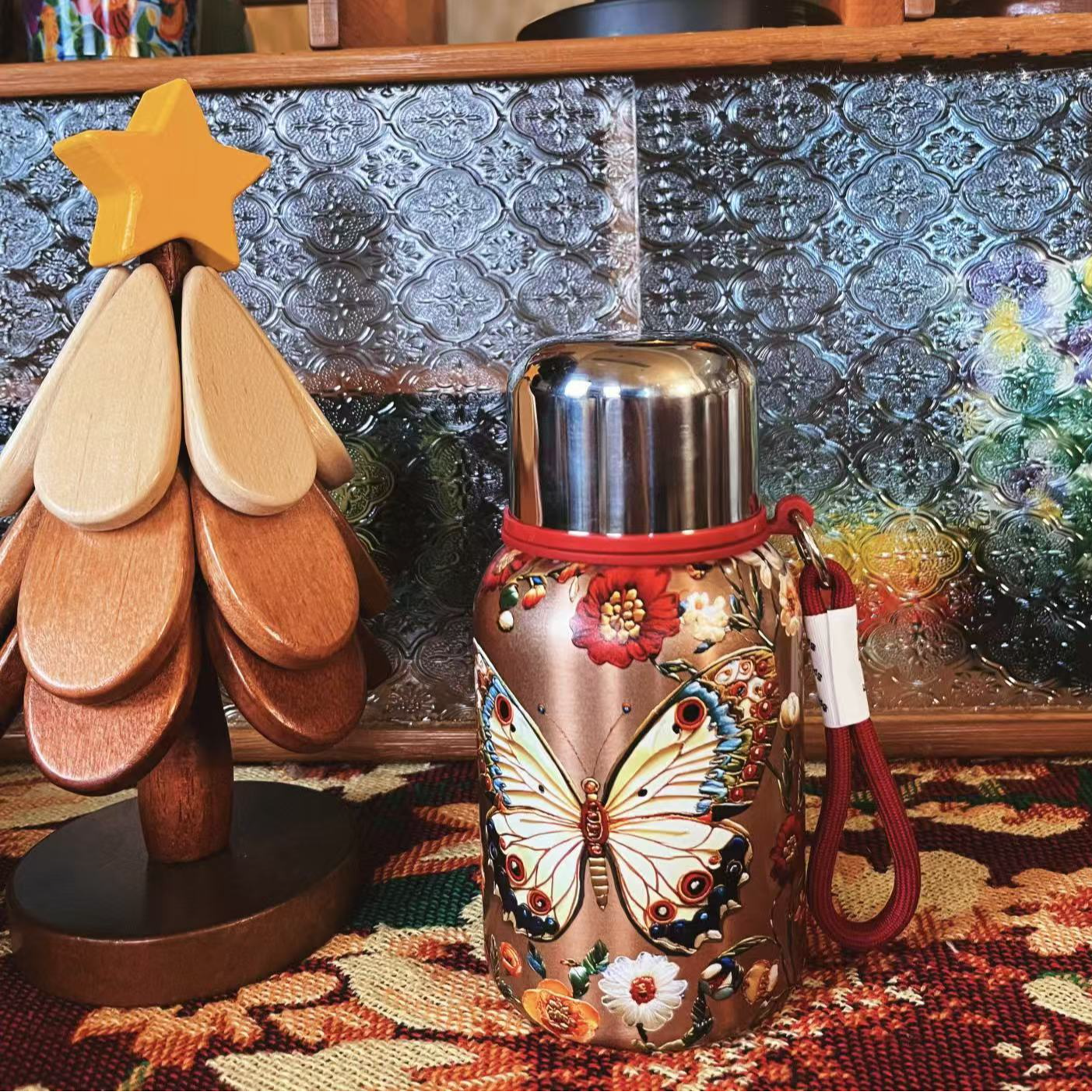 450ML316保温杯便携创意大容量高颜值手提绳家用水杯