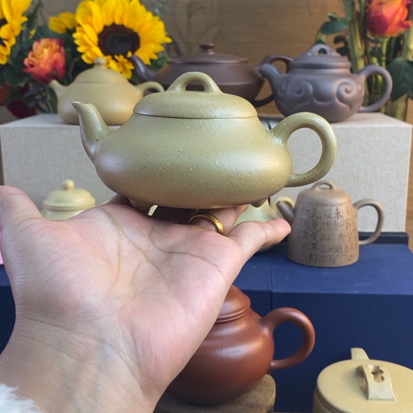 【闪购商品】绿泥茶壶微瑕梨皮绿