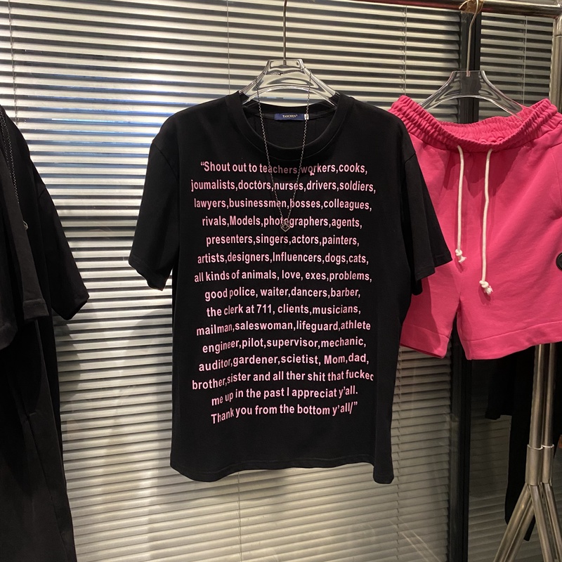 出游情侣短袖男士时尚夏季春夏印花设计师圆领单件上衣休闲