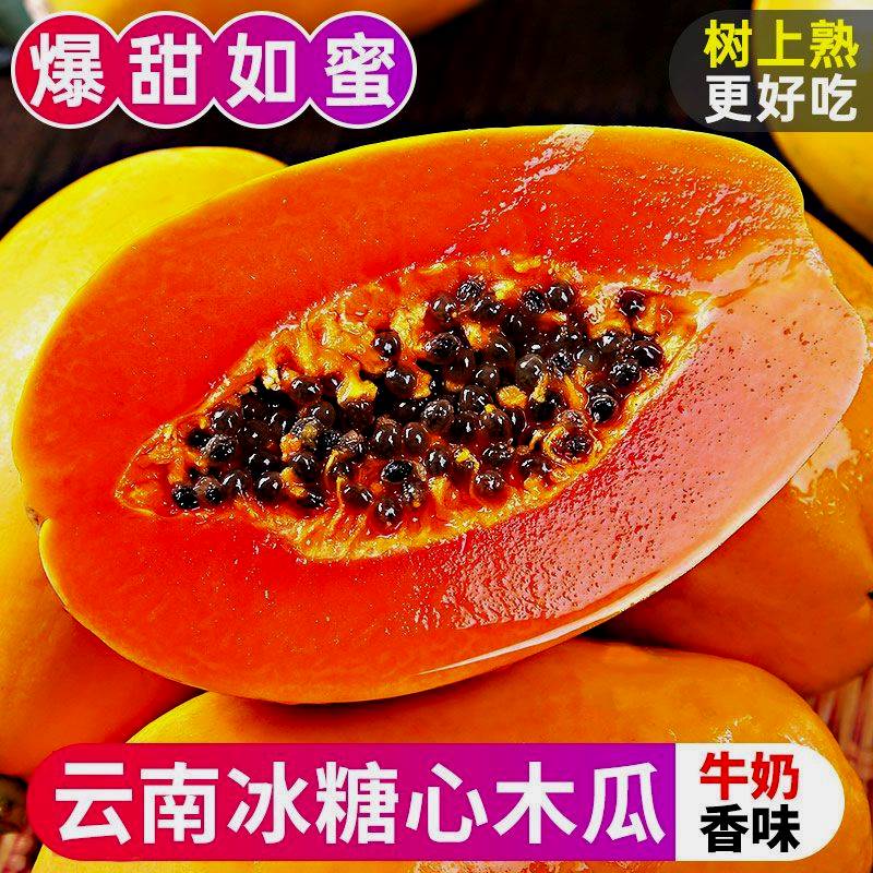 【时令】【爆甜】云南红心木瓜新鲜水果价牛奶冰糖心木瓜牛奶正宗大果