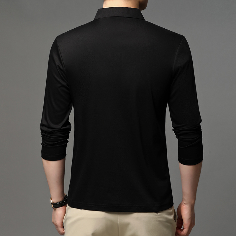 粉丝福利t恤上衣男士长袖休闲商务翻领打底衫