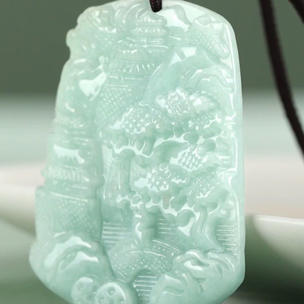 【纳福】翠绿风景山水装饰挂牌