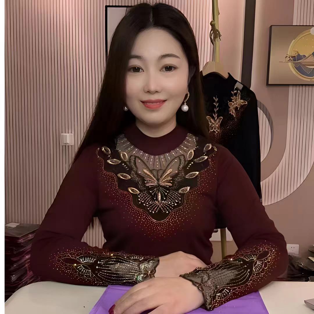 2025秋款新款蝴蝶时尚百搭显瘦打底衫