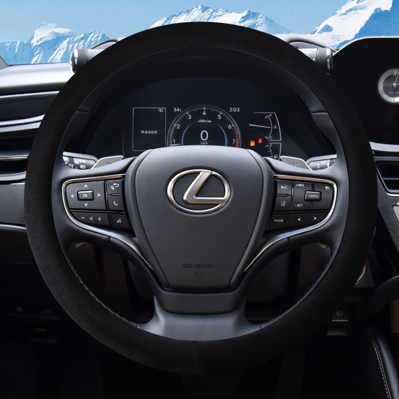 适用雷克萨斯ES200 rx300h NX200 LX冬季保暖女短毛绒方向盘套女