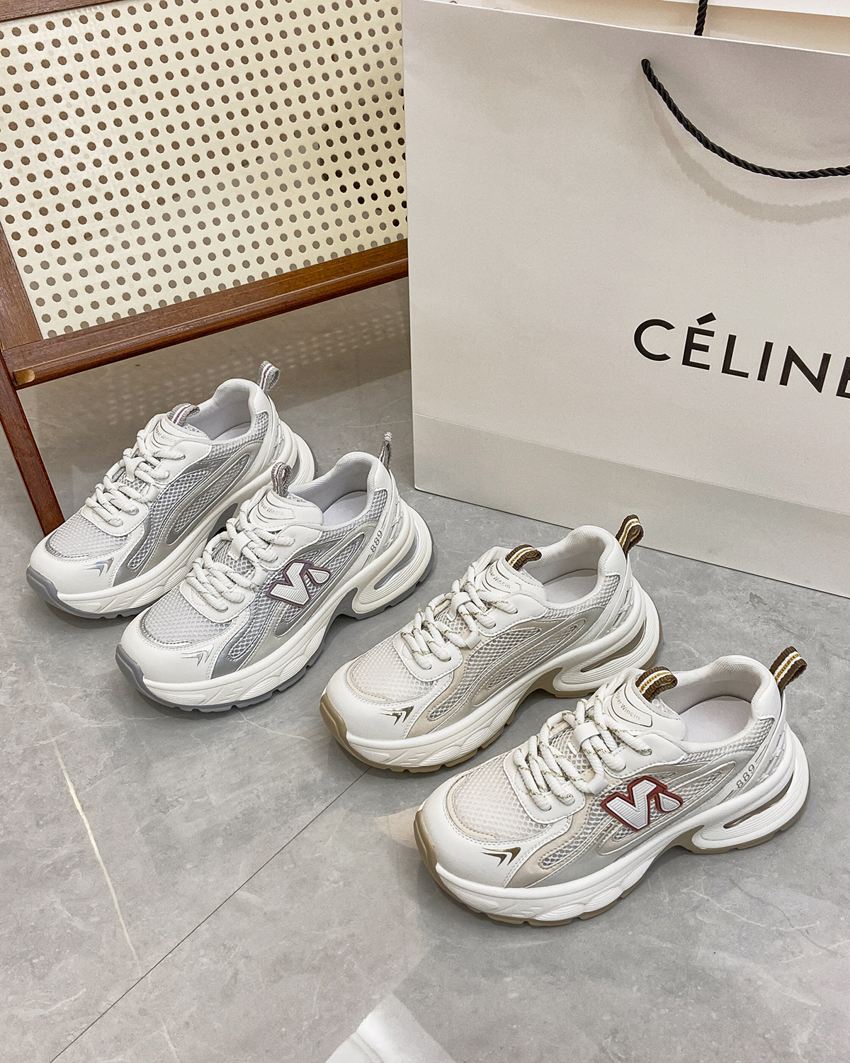 头层牛皮爆款单网软轻弹网红时尚百搭防滑夏季休闲老爹鞋80176