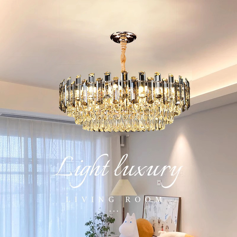 北欧轻奢水晶吊灯2025年新款高端奢华客厅灯简约现代餐厅卧室灯具