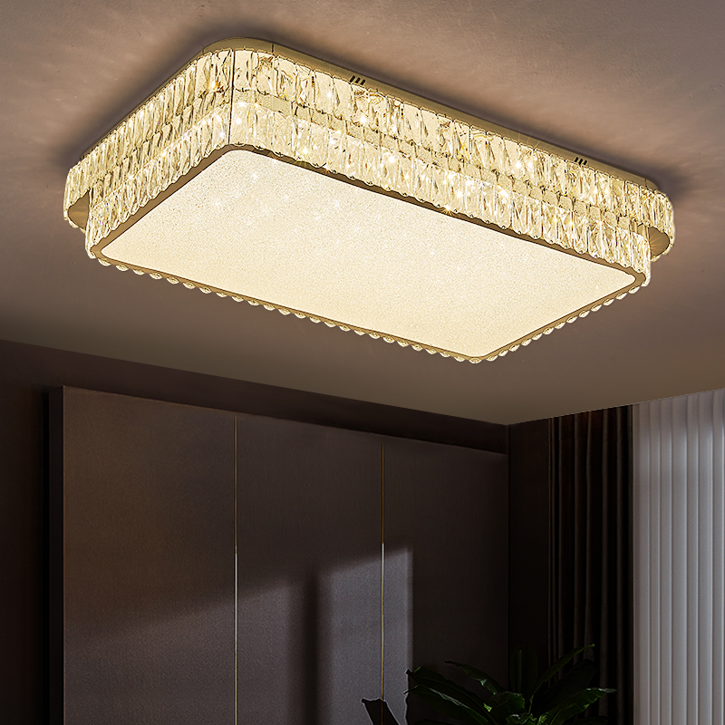 轻奢吸顶水晶灯全光谱护眼现代简约主卧室吸顶灯客厅餐厅灯饰