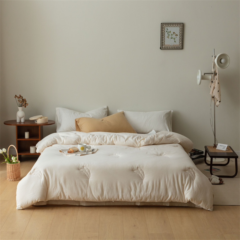 全棉提花冬被春秋被-吸湿透气可机洗柔软宿舍超柔