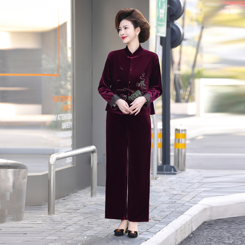 2024春装套装妈妈装洋气时尚