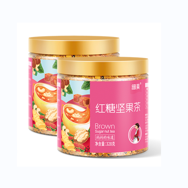 XIMO/细莫长沙红糖坚果茶328克/罐冲泡食用哺乳期营养核桃松子茶