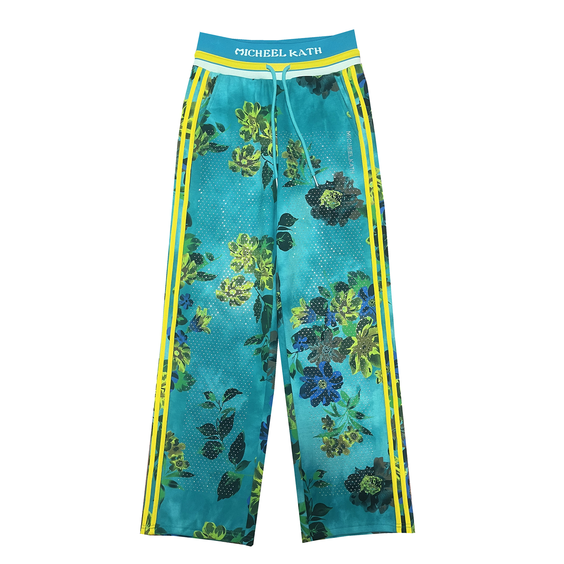 【牡丹花卫裤】MICHEELKATH原创春款宽松扎染直筒卫裤