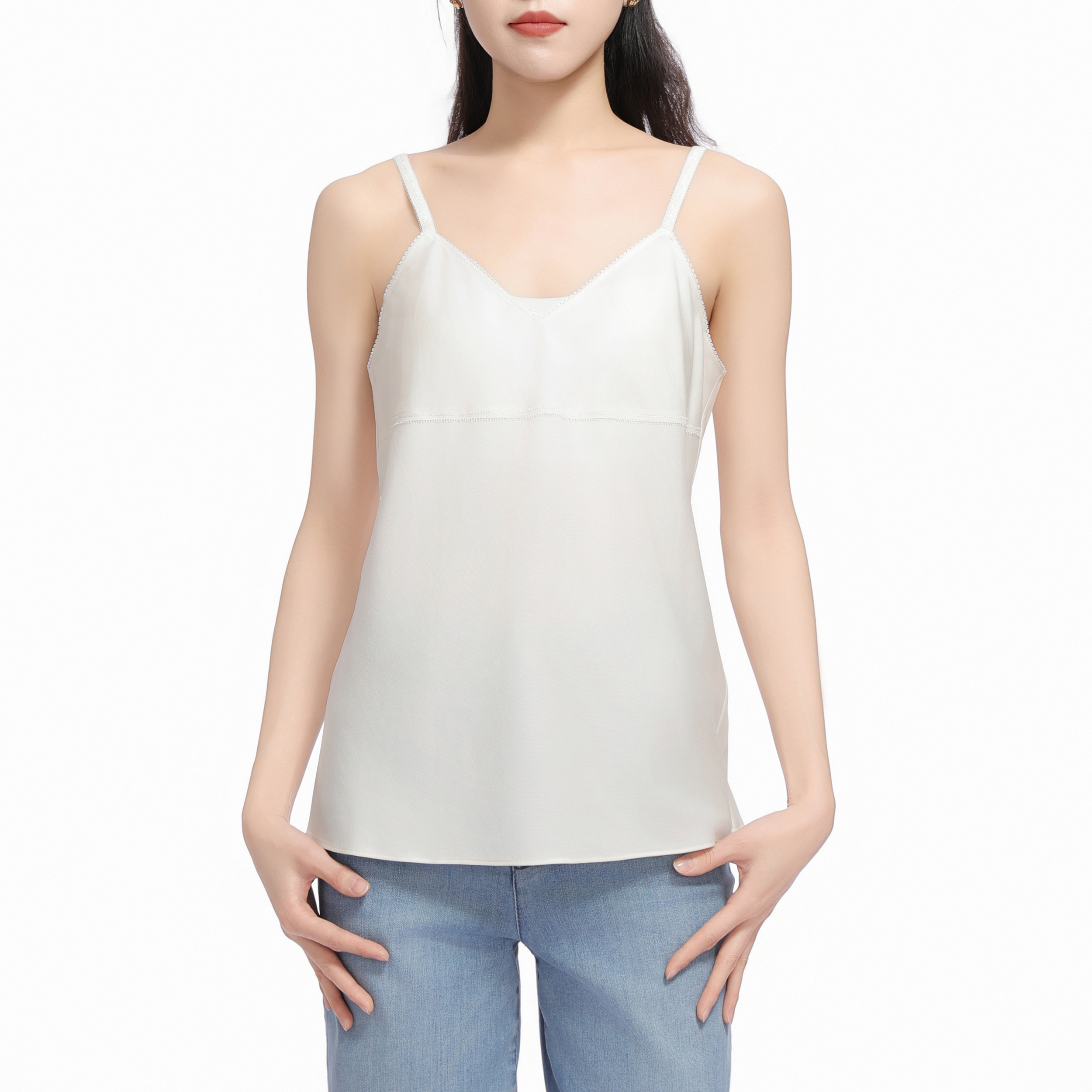 AMASS/阿玛施 新款百搭时尚气质桑蚕丝女吊带内搭打底背心5301030