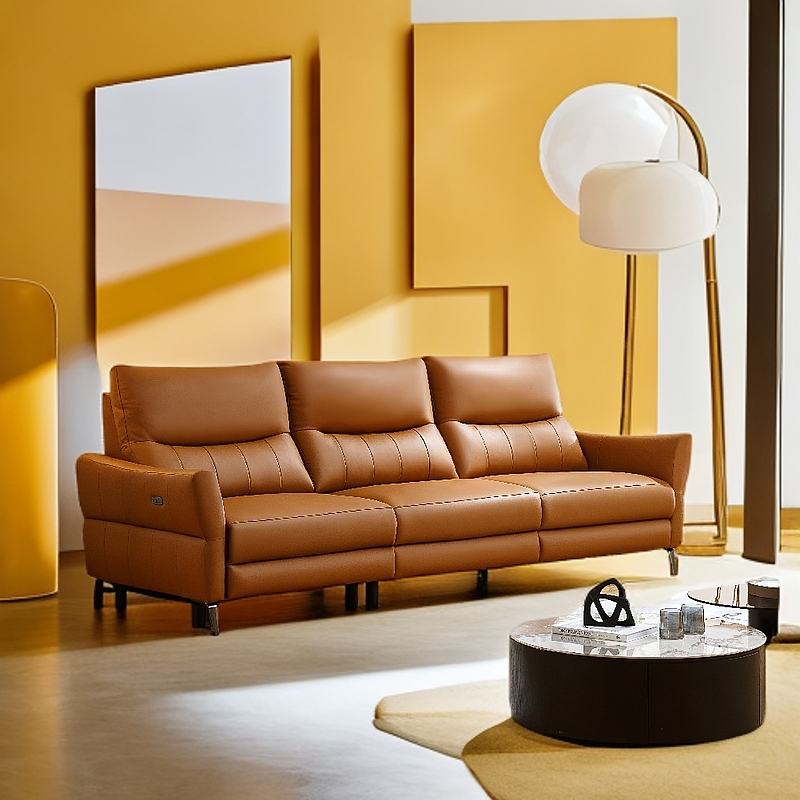 思凯林【太妃糖】头层牛皮电动智能沙发新款大小户型全自动沙发调节