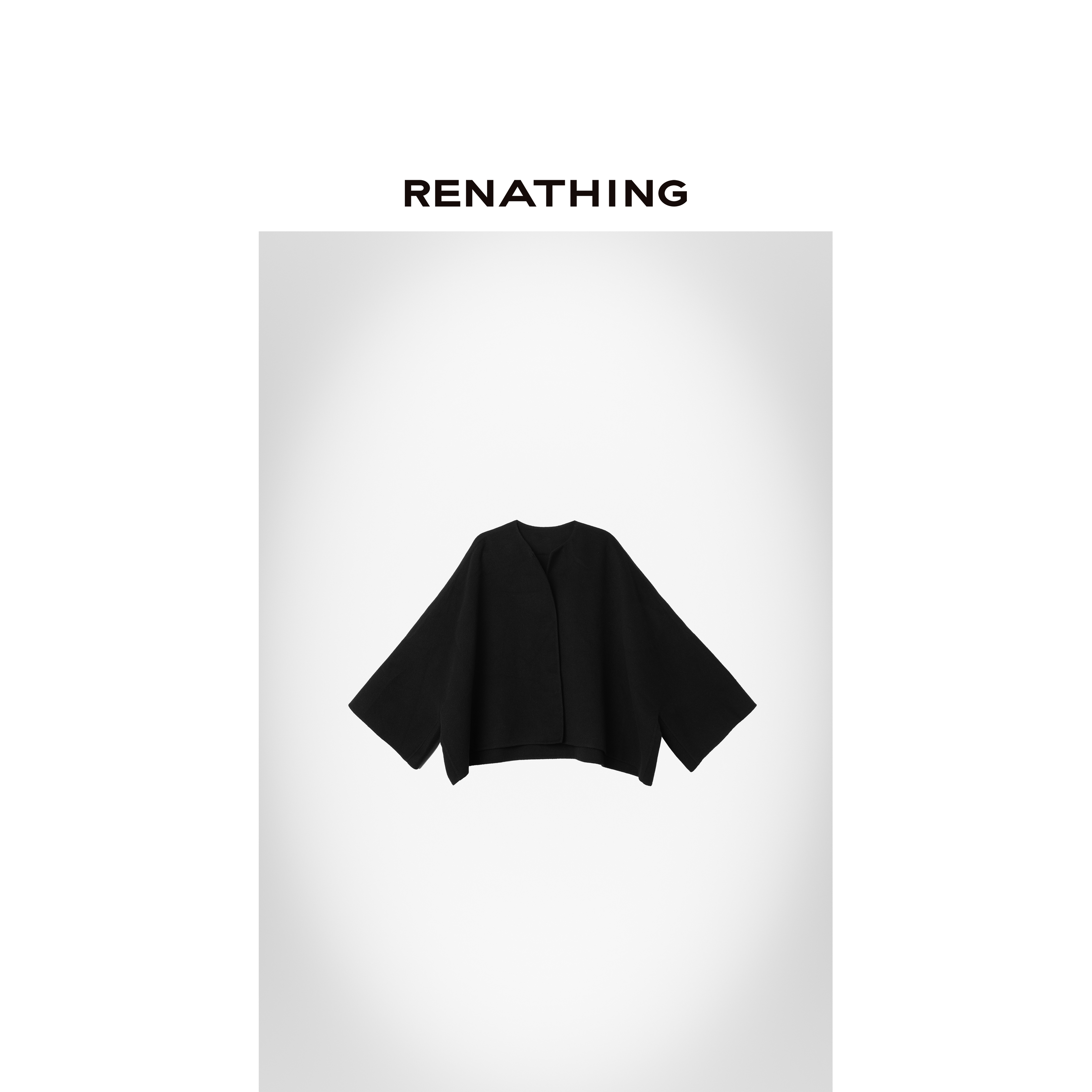 【RENATHING】无领双面呢老钱风短款外套