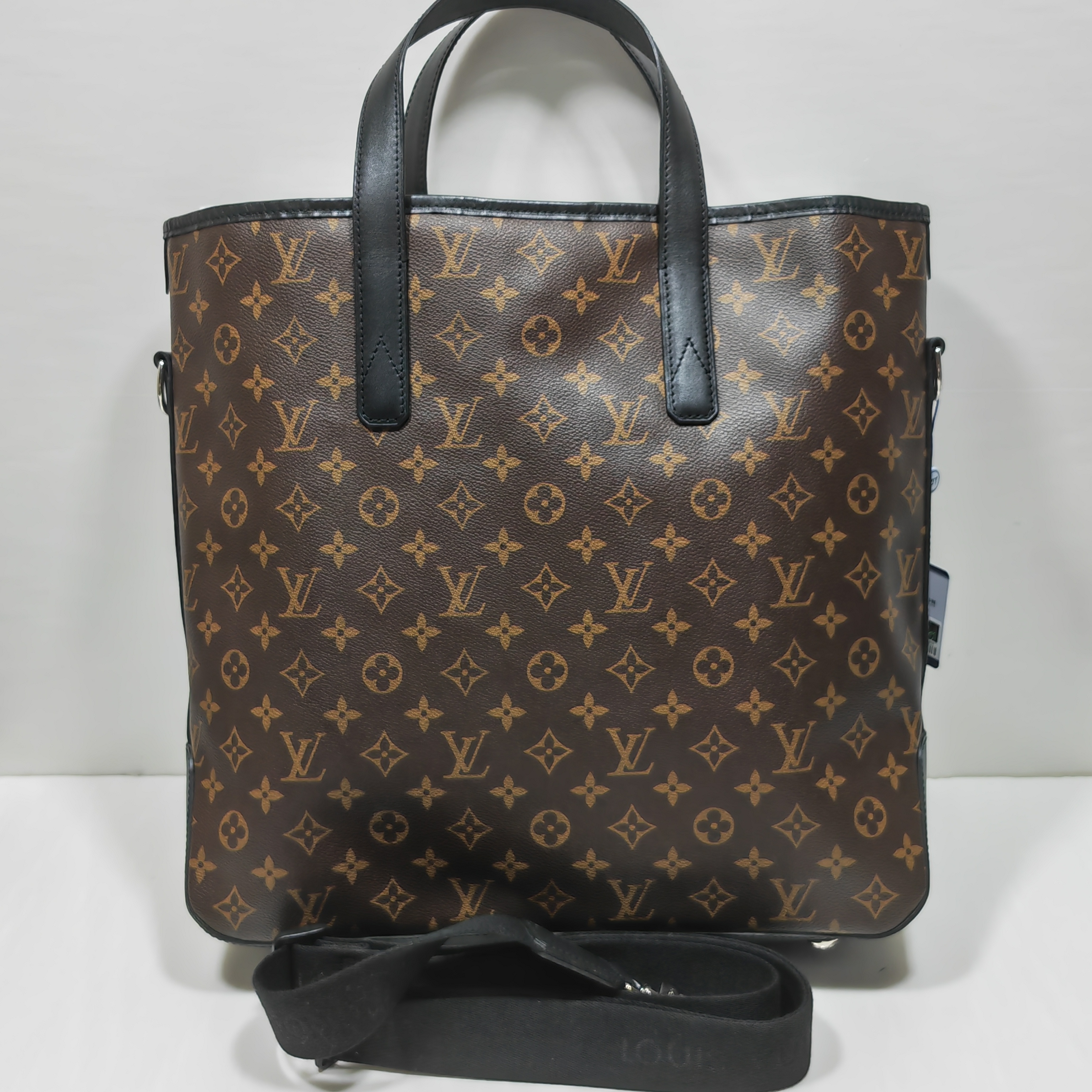 95新 LouisVuitton/路易威登 /0980/男士经典棕色老花手提托特包/