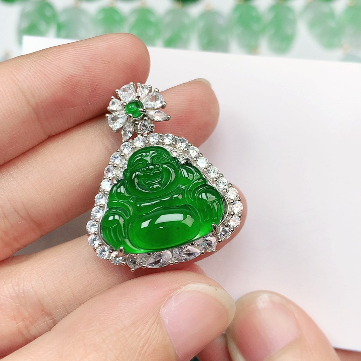 【闪购商品】翡翠颈饰银S925镶嵌