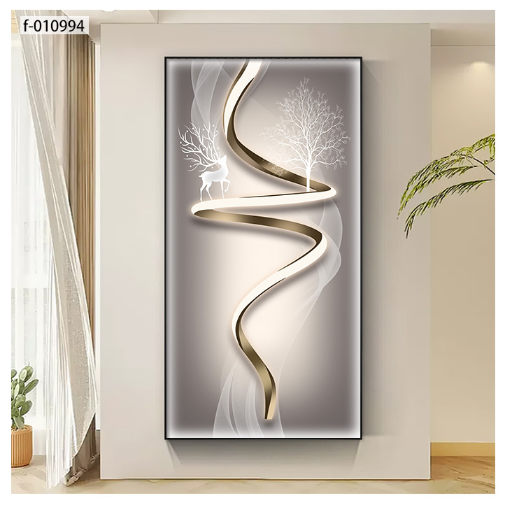 入户玄关装饰画现代轻奢高级感竖版挂画走廊过道抽象简约壁画