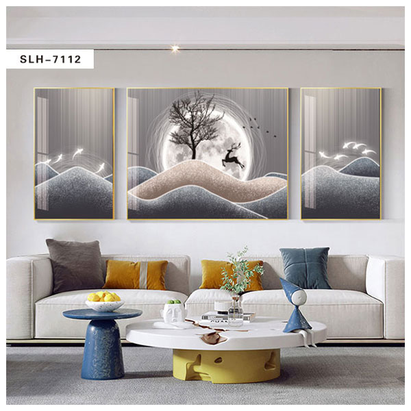 现代客厅装饰画三联画轻奢新款大气简约抽象沙发背景墙壁画挂画
