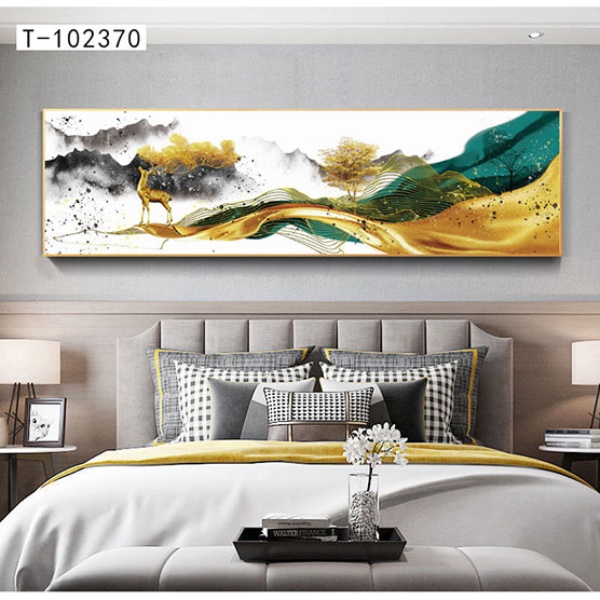 床头卧室装饰画现代背景墙简约轻奢温馨挂画主卧酒店宾馆壁画