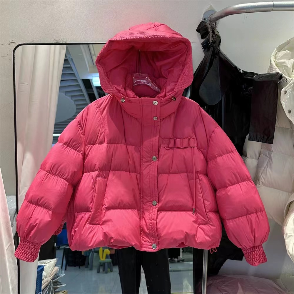 2024年冬季新款羽绒服女时尚加厚高品质白鸭绒保暖百搭面包服