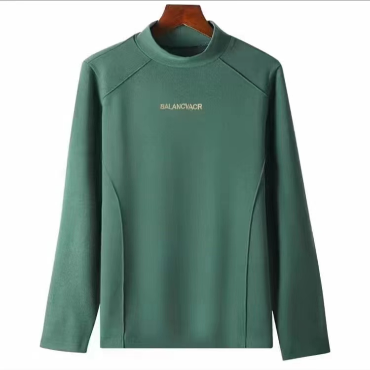 太阳暖绒加绒刺绣打底衫高领内搭秋衣长袖高领春秋紫色针织衫女式