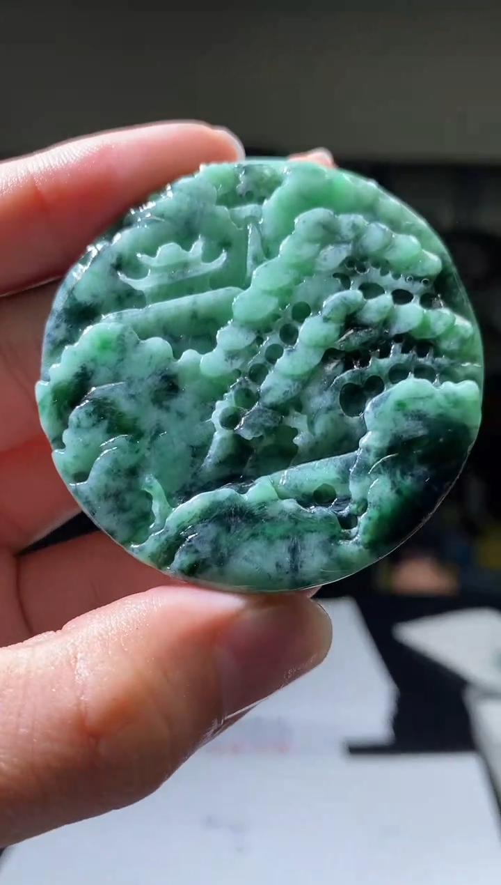 【闪购商品】定制翡翠未镶嵌5119lw-毛货山水53