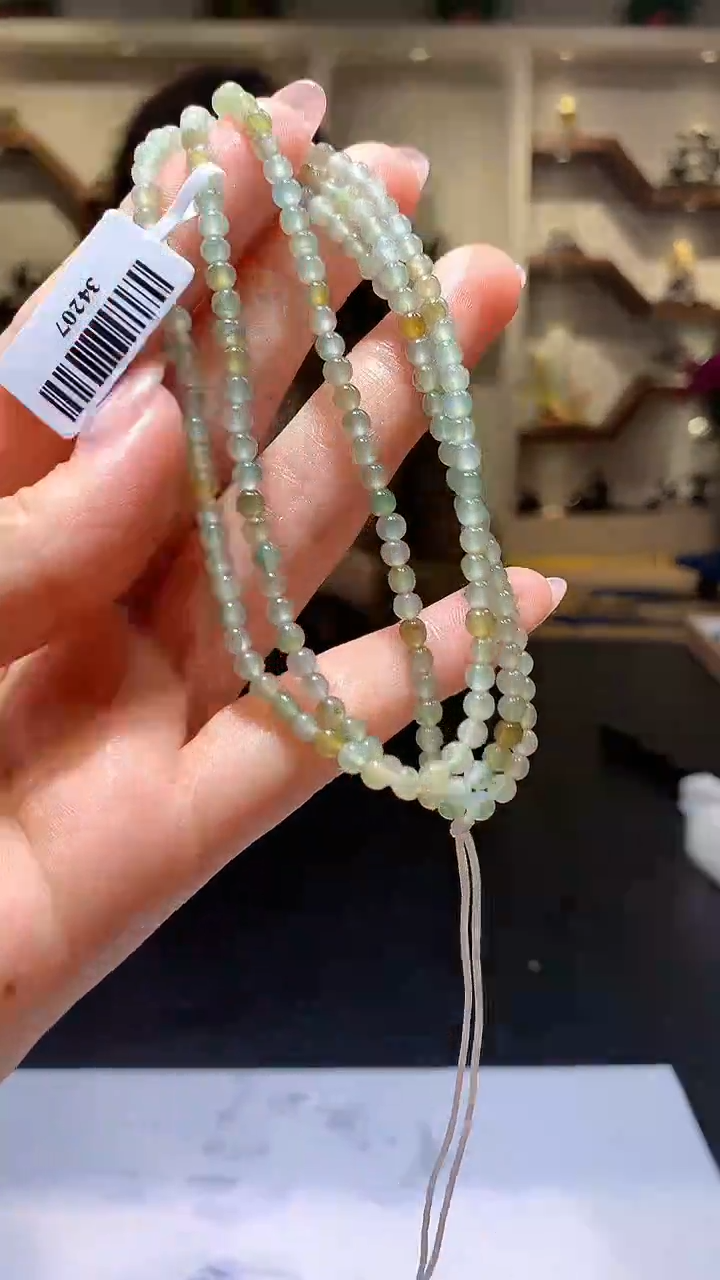 【闪购商品】定制翡翠未镶嵌5118hm-毛货多样性发其一138珠链