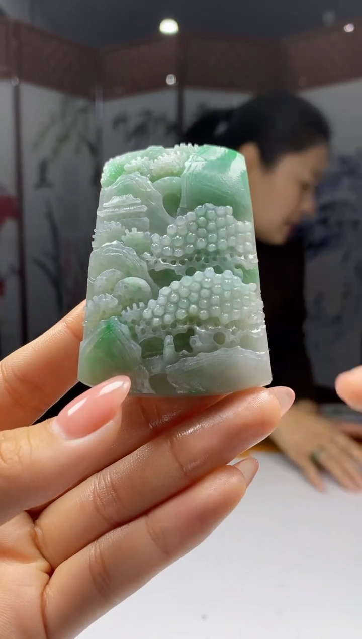 【闪购商品】定制翡翠未镶嵌4902hm-毛货221山水