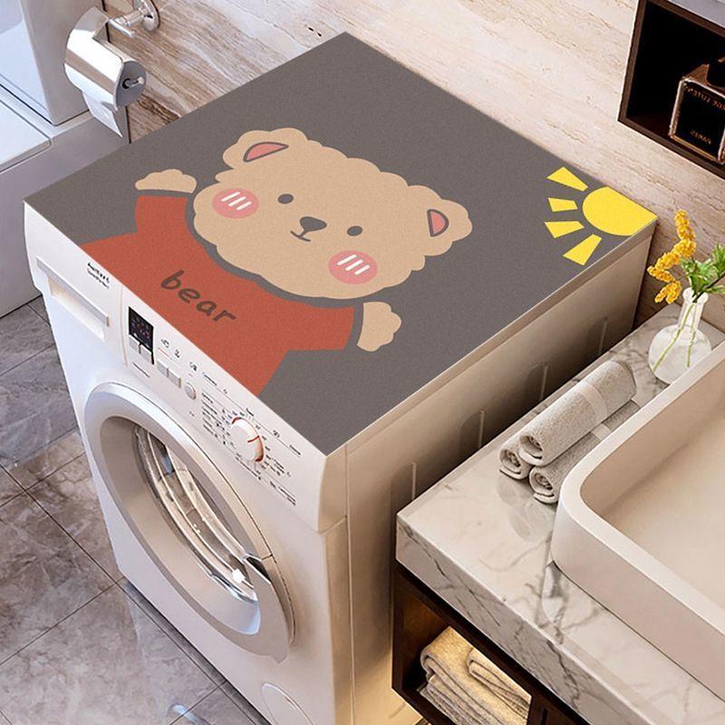 盖巾家用免洗美观防护硅藻泥冰箱双开门罩防尘盖布防水防油滚筒式