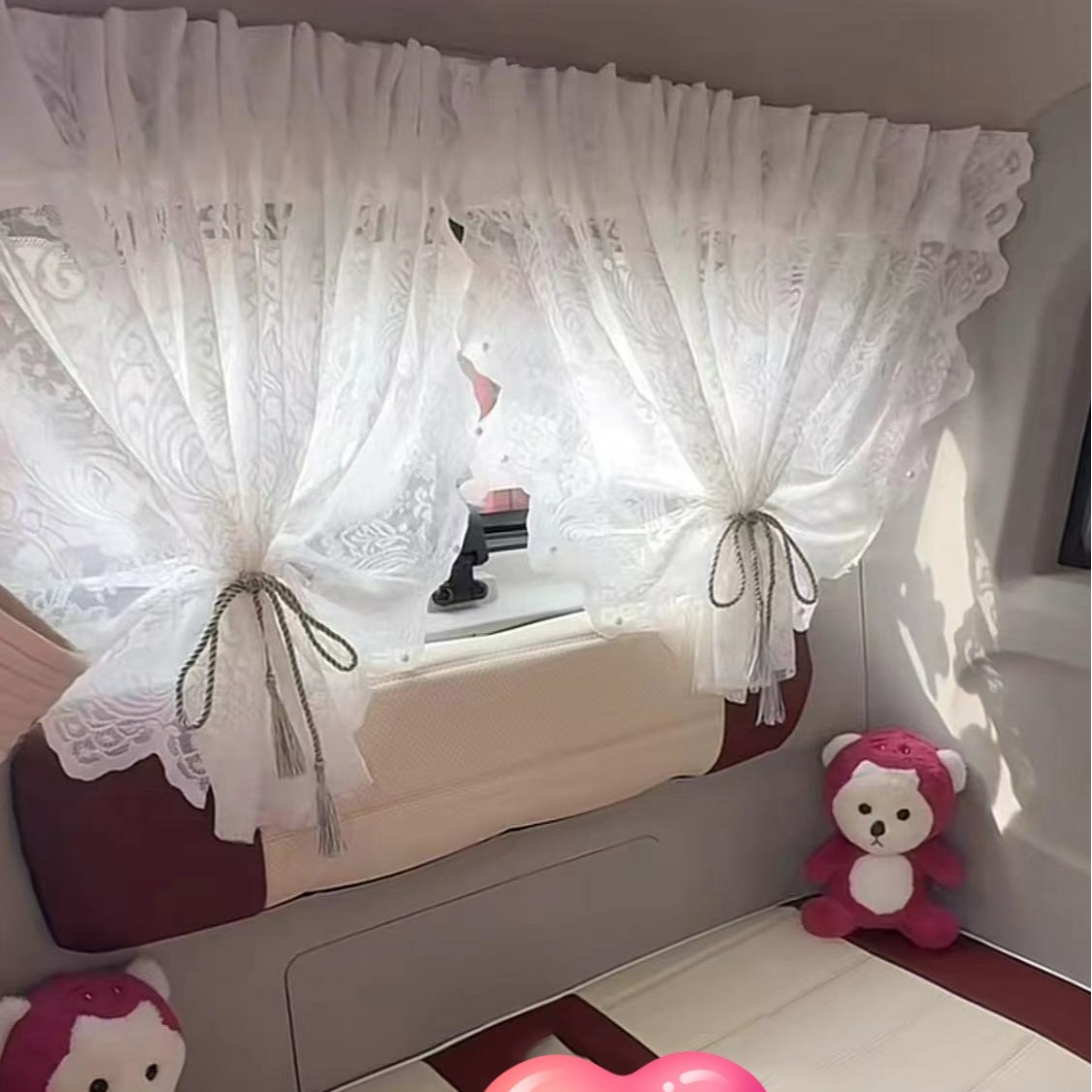 电动三轮车窗帘免打孔魔术贴安装四轮车汽车防蚊遮阳纱帘