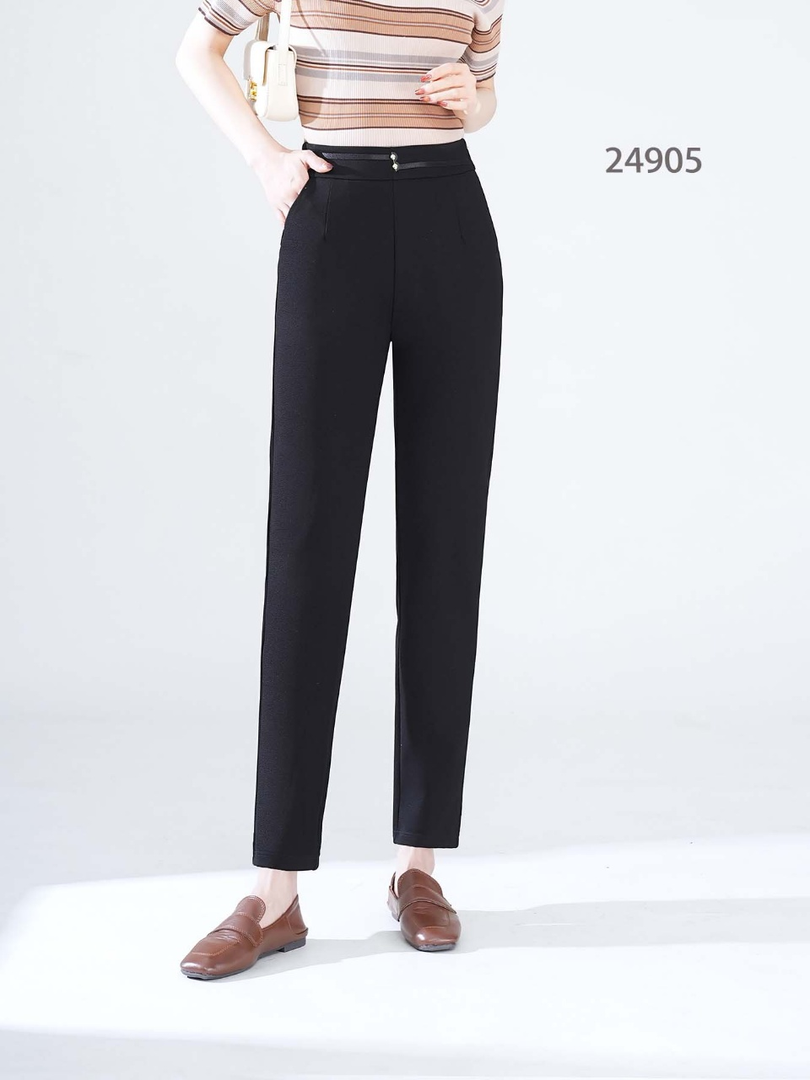 24905女款显瘦百搭烟管裤