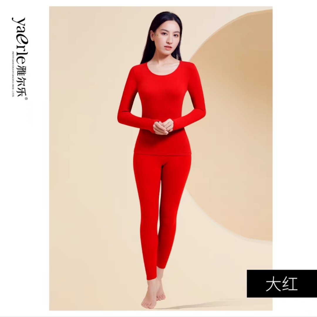 1830女士山茶油养肤圆领套装