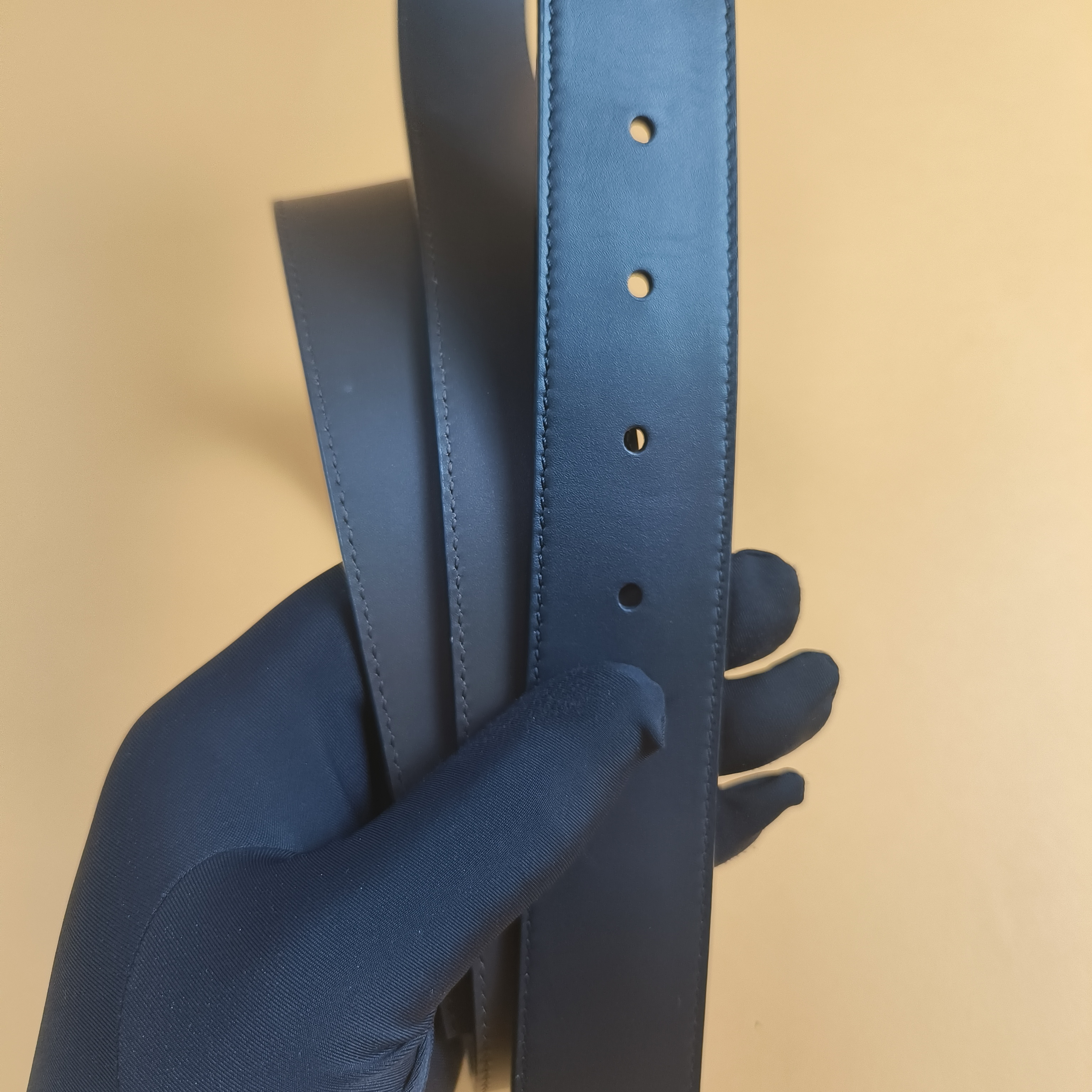 G大饼扣复古金L老花款棋盘格全系列高端大气真皮商务休闲手工腰带