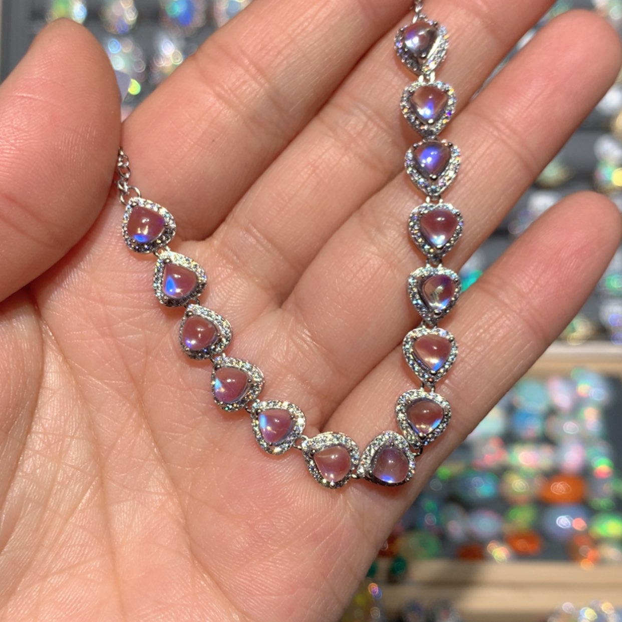 【闪购商品】月光石手链银S925镶嵌✨*?