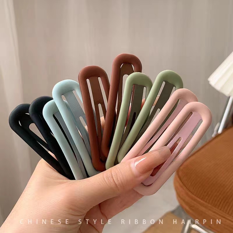 韩系百搭气质刘海发夹发卡顶夹时尚磨砂bb夹简约少女侧边夹子头饰