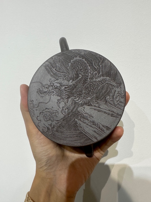 双国工纪茹敏全手工制作天青泥牛盖莲子