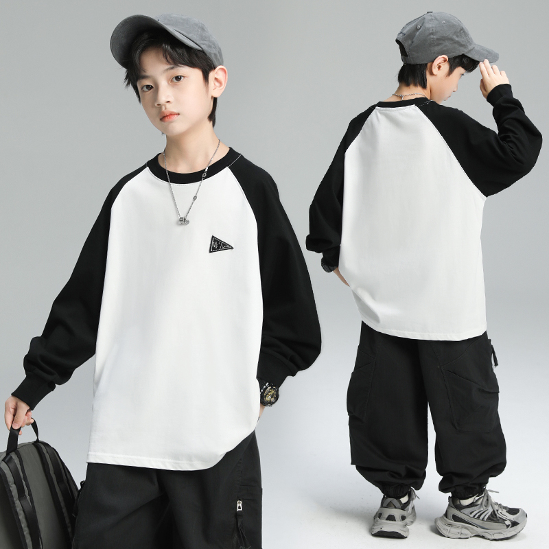 男童秋装卫衣新款打底衫中大儿童春秋款上衣潮【奇斯熊12】AF339