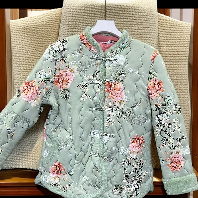 2025冬季网红复古中式棉袄