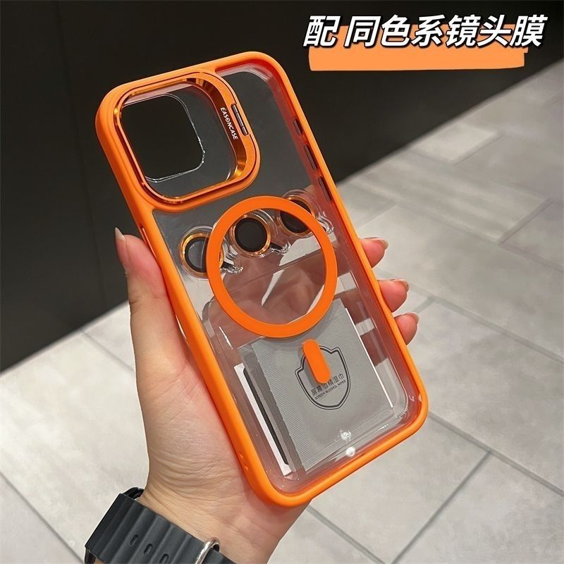 镜头盖支架带镜头膜适用于苹果iPhone15promax手机壳14/13/12透明