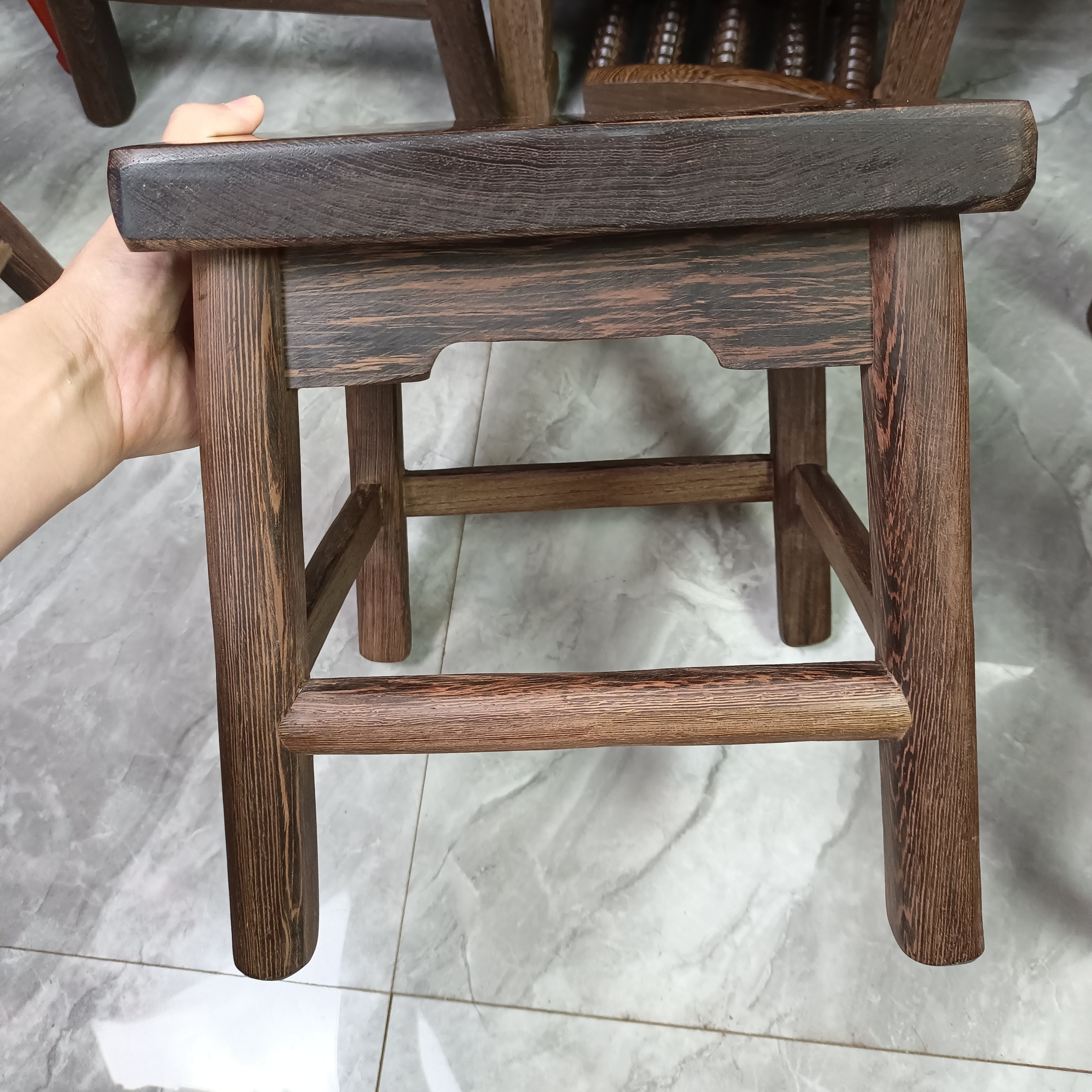 加厚独板方凳鸡翅木实木板凳矮凳木凳换鞋凳茶几凳洗脚凳凳子实木