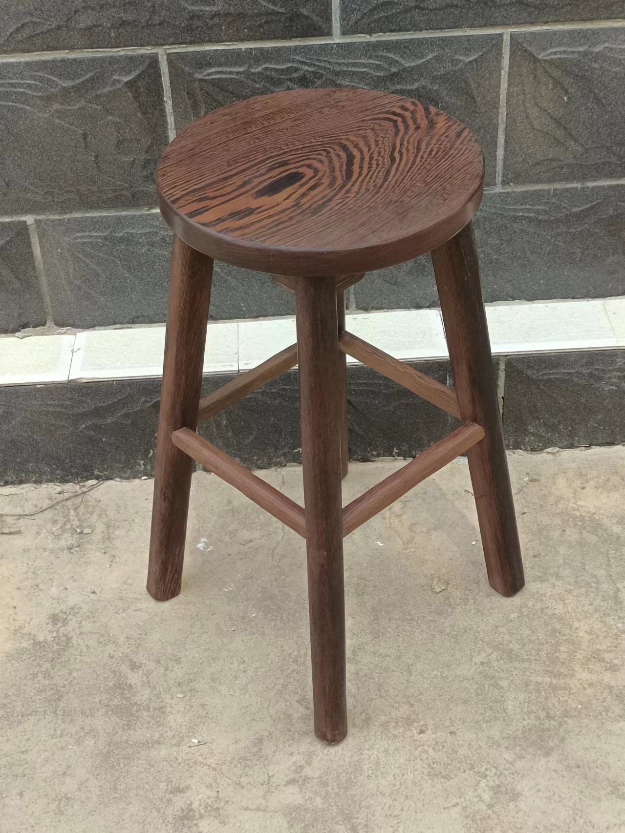 鸡翅木圆凳加厚吧凳高凳实木吧椅吧台凳高脚凳收银凳餐厅凳子