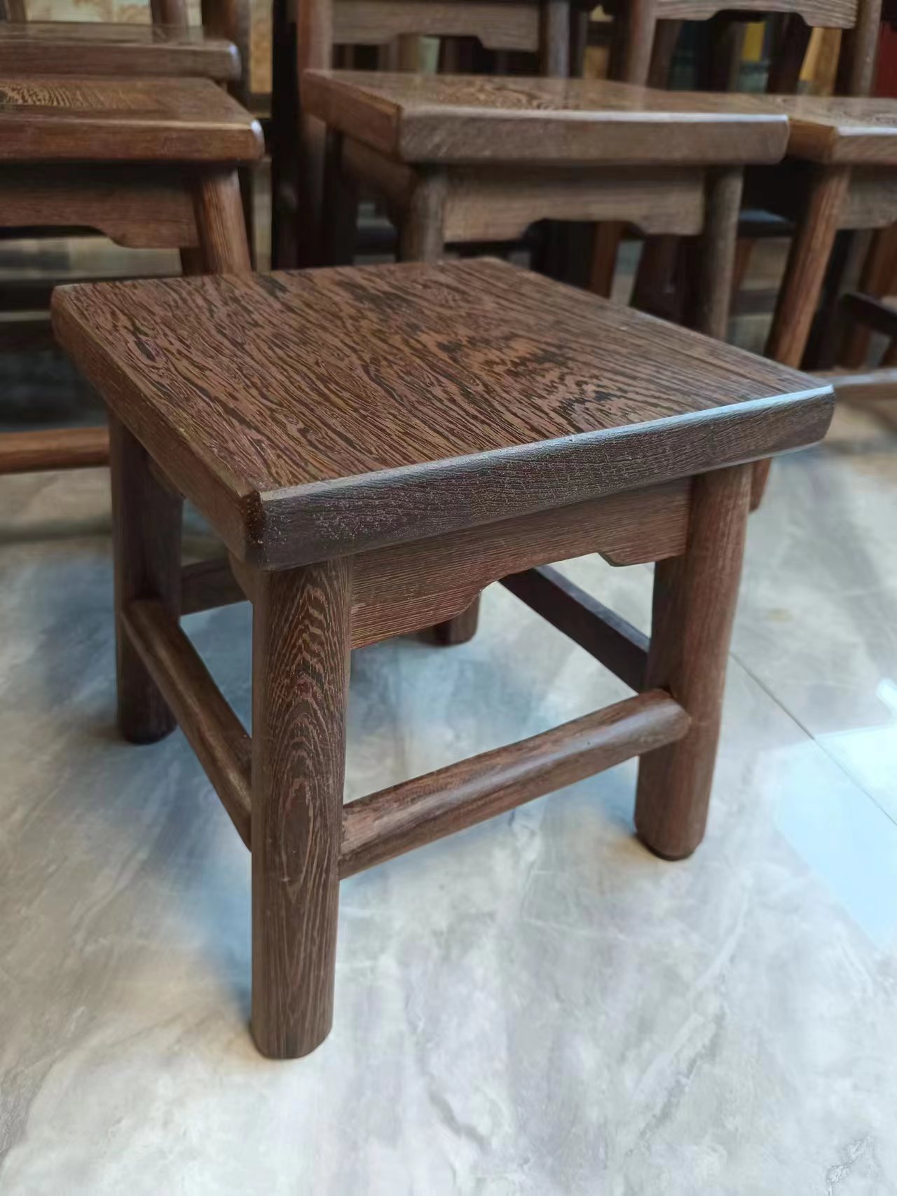 鸡翅木方凳家用矮凳新中式客厅创意简约实木凳子