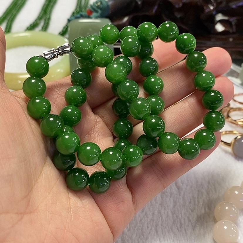 【闪购商品】和田玉（碧玉）项链未镶嵌v****n