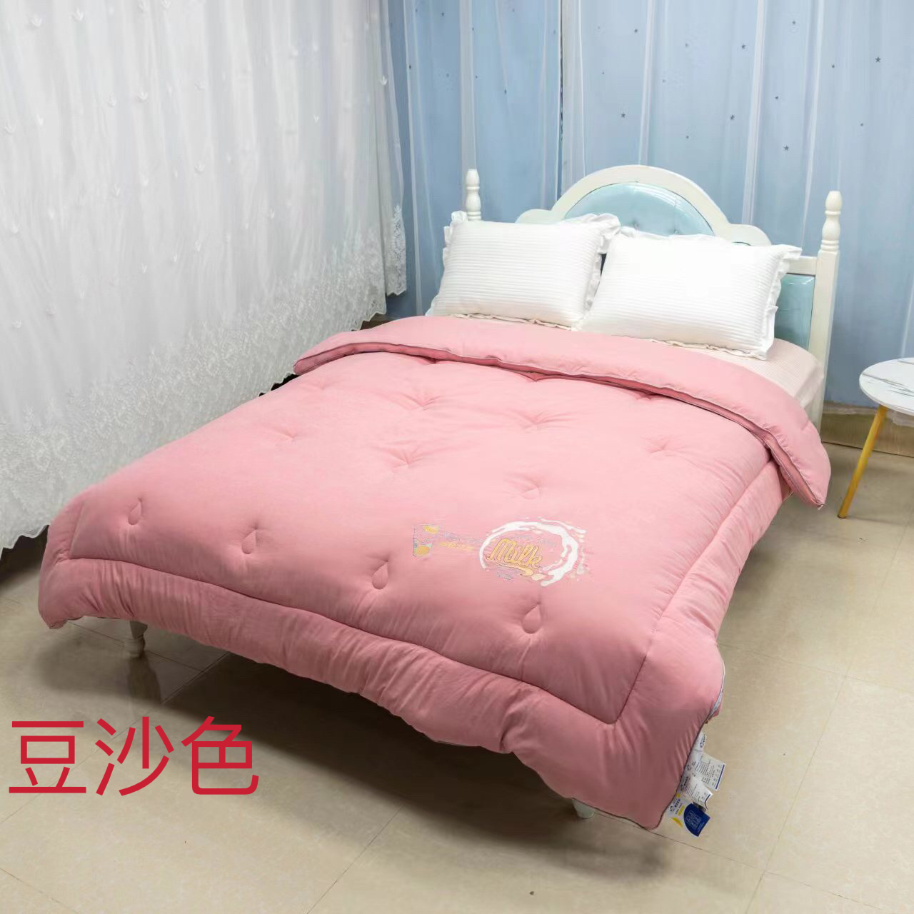 新款加厚8斤大豆被双人春秋被芯柔软亲肤学生绣花秋冬被