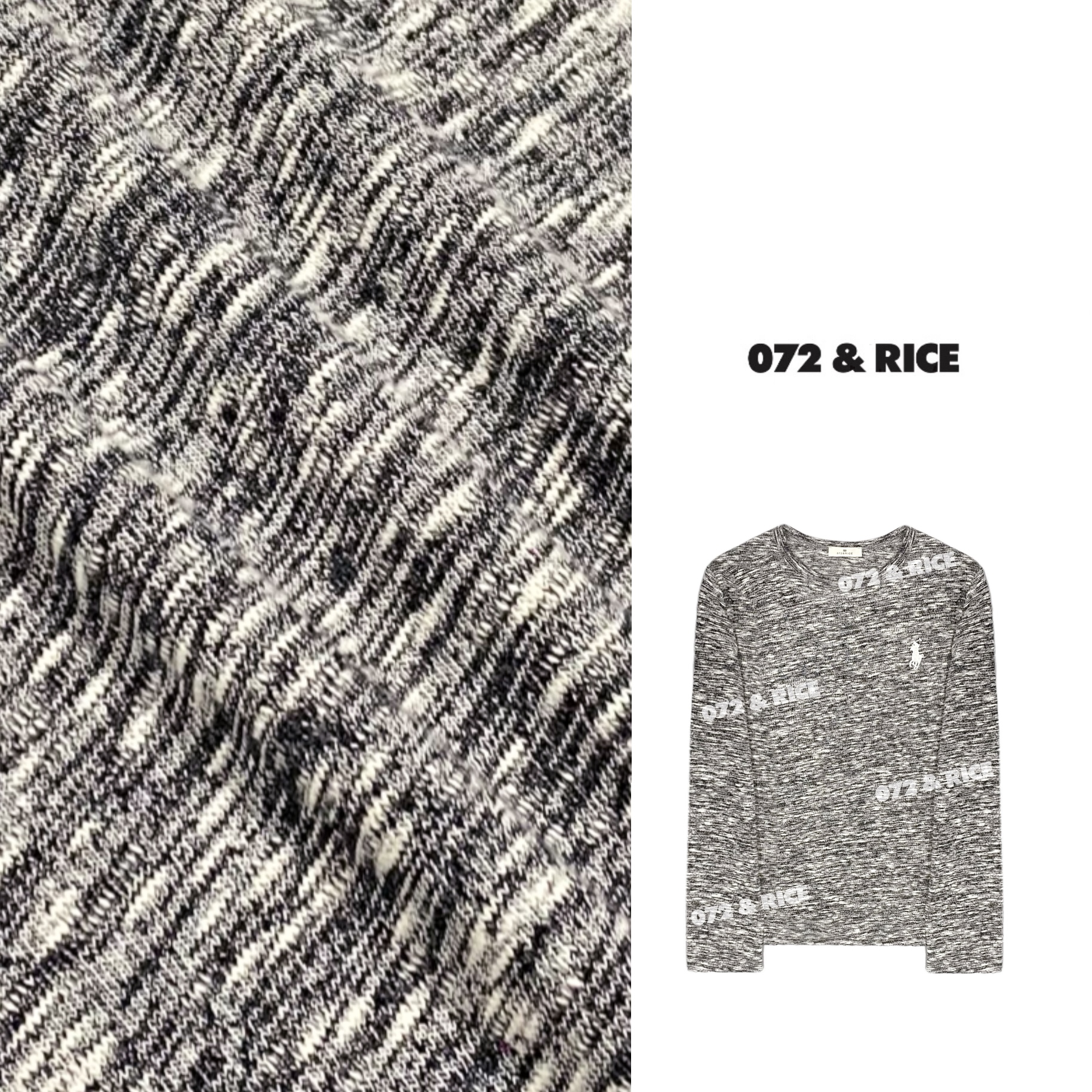 072 & RICE【雪花拉夫】秋冬休闲圆领长袖上衣 31S049Z*