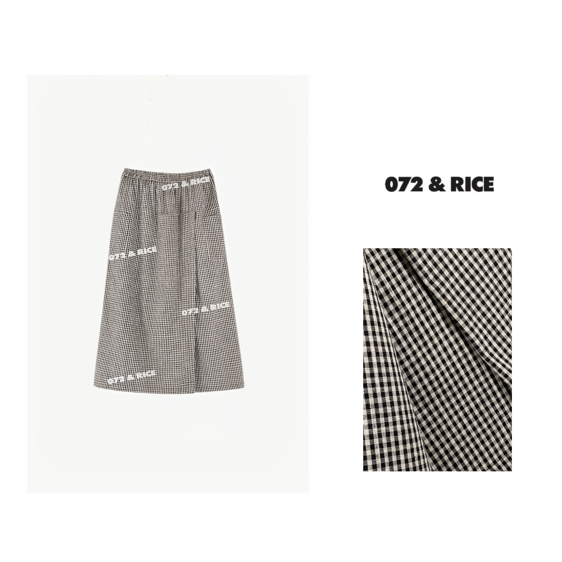 072 & RICE【格格裙裤】100棉 春季休闲松紧腰裙裤 24XD20