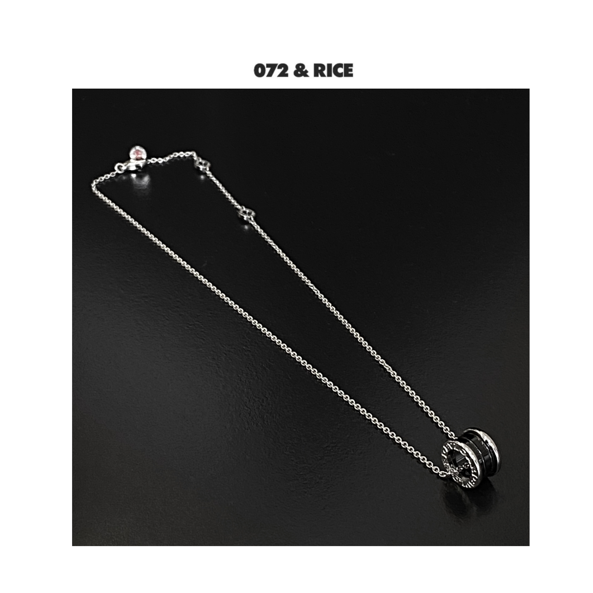 坠链均925银 *072 & RICE【B家项链】经典陶瓷弹簧吊坠 FSTIM007B*